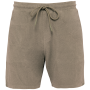 Ecologische badstof herenshort Cream Coffee XL