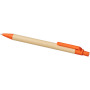 Berk recycled carton and corn plastic ballpoint pen (black ink) - Orange