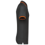 Herenpolo met korte mouwen en contrasterende bies Dark Grey / Orange S