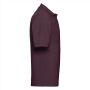 RUS Men Classic Polycotton Polo, Burgundy, S