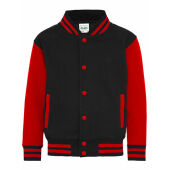 jet black / fire red