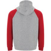 Badet unisex tweekleurige hoodie - Gemêleerd grijs/Rood - 3XL