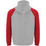 Badet unisex tweekleurige hoodie - Heather grijs/Rood - 3XL