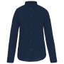 Damesblouse met "Mao" kraag lange mouwen Navy XS