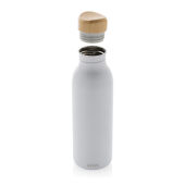 Avira Alcor RCS gerecycled RVS enkelwandige waterfles 600ML, wit