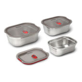 Black+Blum Mealprep Box Set 3 stuks Klein, Middel, Groot, grijs