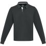 Clyde unisex organic rugbypolo sweatshirt - Zwart - 2XS Clyde unisex organic rugbypolo sweatshirt - Zwart - 2XS