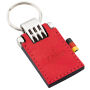 Sleutelhanger P02608, Leder, Rood