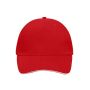 5 Panel Sandwich Cap red/white