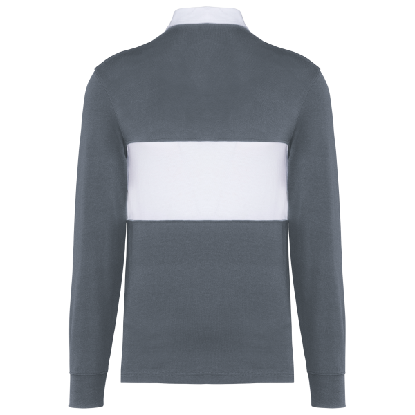 Rugbypolo met lange mouwen sporty grey / White 5XL Rugbypolo met lange mouwen sporty grey / White 5XL