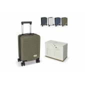 De Nordlyft InSideOut trolley, met afneembare wielen, past onder de stoel. - Donkerblauw
