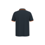 Herenpolo met korte mouwen en contrasterende bies Navy / Orange S