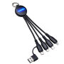 6-in-1 oplaadkabel met licht REEVES-PUHALANI II - blauw, zwart