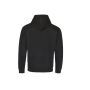 VARSITY HOODIE, JET BLACK/ARCTIC WHITE, XXL, JUST HOODS