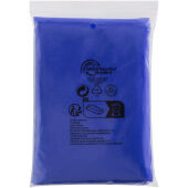 Mayan gerecyclede wegwerp regenponcho met opbergtasje - Koningsblauw