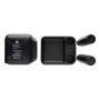 Singvibe RCS gerecycled plastic karaokeset met 2 microfoons, zwart