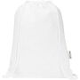 Peru Blend 180 g/m² GRS recycled drawstring bag 5L - White
