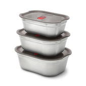 Black+Blum Mealprep Box Set 3 stuks Klein, Middel, Groot, grijs