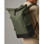 Block Roll-Top Backpack - Black/Black - One Size