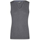 Ladies' V-Neck Pullunder grey-heather XS