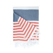 navy blue/red