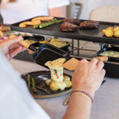 BOSKA Raclette Gourmet Party, 8 Personen (EU Type F), zwart