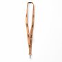 Zeefdruk lanyard van kurk en polyester