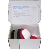 Sample box gerecyclede caps - Wit