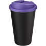 Americano® Eco 350 ml gerecyclede beker met spill-proof deksel - Paars/Zwart