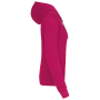 Damessweater met capuchon in contrasterende kleur Fuchsia / Fine Grey XS