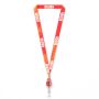 Polyester sublimatie lanyard met badge reel met metalen krimp Polyester sublimatie lanyard met badge reel met metalen krimp