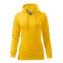 Sweatshirt women's Trendy Zipper yellow XS