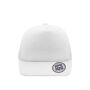 5 Panel Flat Peak Cap white one size