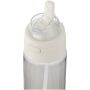 Theron 700 ml RCS-waterfles van gerecycled plastic met een deksel met dubbele functie en een uitklapbaar rietje - Transparant helder Theron 700 ml RCS-waterfles van gerecycled plastic met een deksel met dubbele functie en een uitklapbaar rietje - Transparant helder