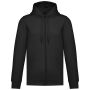 Gerecycled sweater met rits en capuchon uniseks Black 5XL