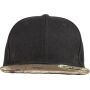 Bronx Glitter Flat Peak Snapback Cap black/gold one size