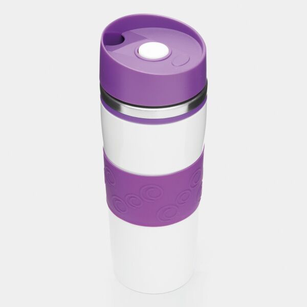 ARABICA - Dubbelwandige isoleerbeker paars, wit ARABICA - Dubbelwandige isoleerbeker paars, wit