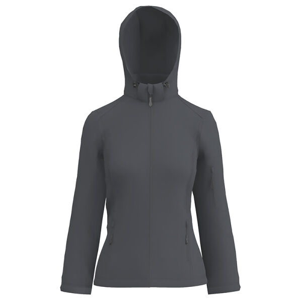 Legend Classics 3-layer Detachable Hooded Softshell Jacket for her Charcoal-2XL Legend Classics 3-layer Detachable Hooded Softshell Jacket for her Charcoal-2XL
