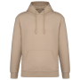 Ecologische uniseks sweater met capuchon en verlaagde schouders in geborsteld fleece Wet Sand XXL