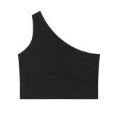 Asymmetrische top voor dames Black XS