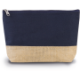 Etui van katoencanvas en jute Navy / Natural One Size