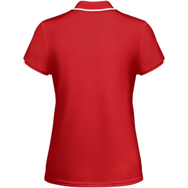 Tamil sportpolo met korte mouwen voor dames - Rood/Wit - roly-S Tamil sportpolo met korte mouwen voor dames - Rood/Wit - roly-S