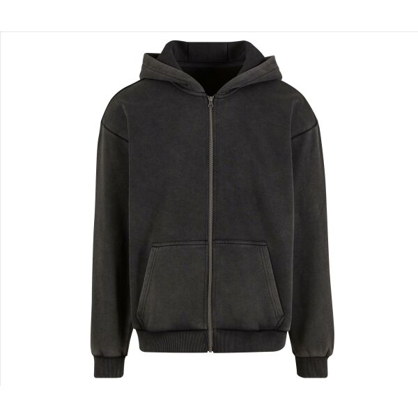 STONEWASH HEAVY ZIP HOODIE, MAGNET, XL, BUILD YOUR BRAND STONEWASH HEAVY ZIP HOODIE, MAGNET, XL, BUILD YOUR BRAND