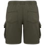 Duurzame verwassen herencargoshort van French Terry Washed Organic Khaki XS