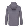 Iqoniq Makalu dames recycled polyester softshell jas, vulcano heather grey (XS)
