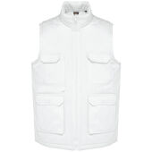 Gewatteerde uniseks bodywarmer van polykatoen multizakken White XS