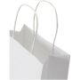 Kraftpapieren tas van 120 g/m² met gedraaide hengsels - 18 x 9 x 23 cm - Wit