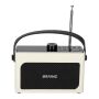 BRAINZ Retro Clock Speaker Wit
