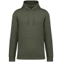 Ecologische uniseks sweater met capuchon en verlaagde schouders in geborsteld fleece Organic Khaki L