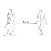 Afstandsstick "Distance", zelfopblaasbaar Afstandsstick "Distance", zelfopblaasbaar